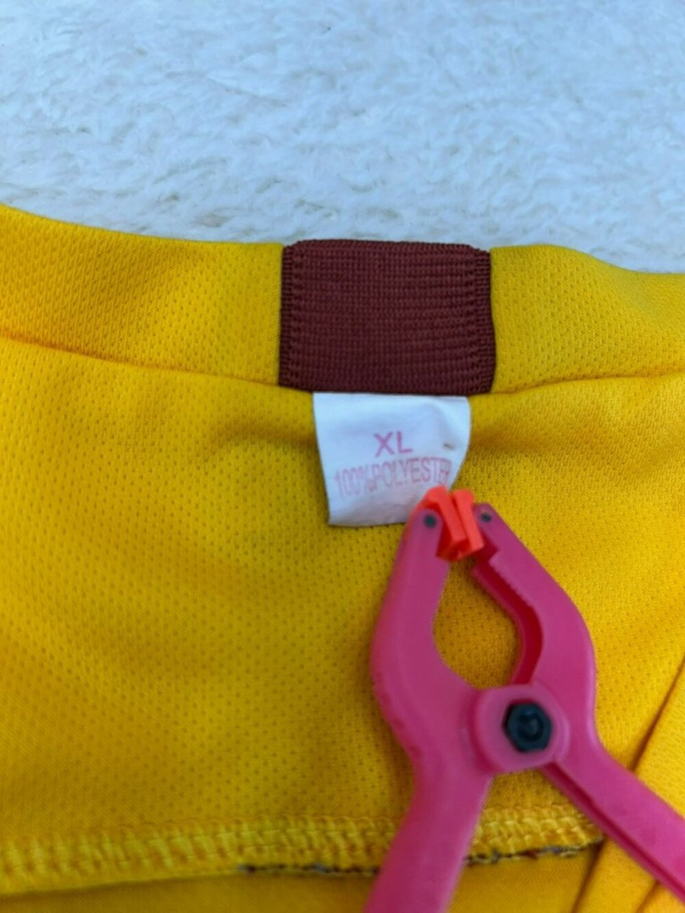 AS Roma Mens Jersey Yellow XL Polyester Map Design Short Sleeve Good Condition - Picture 3 of 5